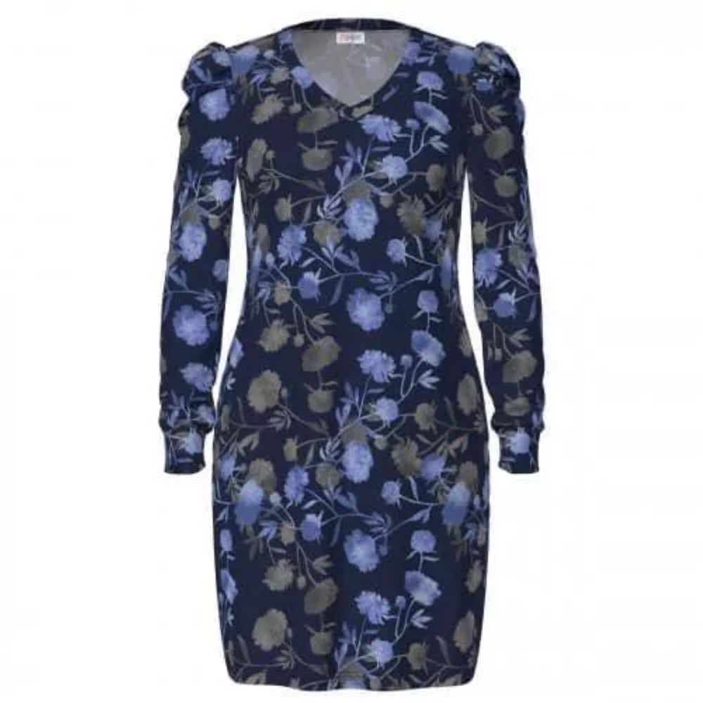 Lularoe Ava Blue Floral Dress 2x NWT